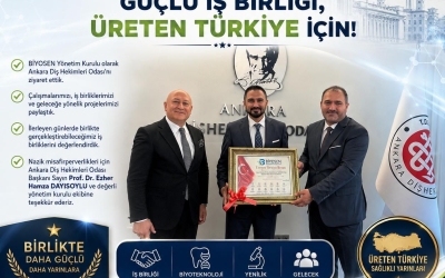 Ankara Diş Hekimleri Odası’nı ziyaret ederek Sayın Prof. Dr. Ezher Hamza DAYISOYLU ve değerli Yönetim Kurulu üyeleriyle bir araya geldik.