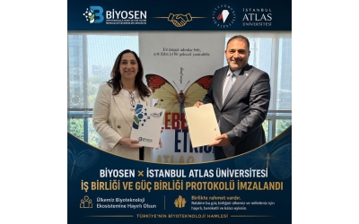 BİYOSEN ile İstanbul Atlas Üniversitesi arasında, ülkemiz biyoteknoloji ekosisteminin gelişimine katkı sunacak “İş Birliği ve Güç Birliği Protokolü”nü imzaladık.