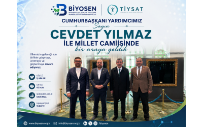 Tiysat - Biyosen Cumhurbaşkanı Yardımcımız Cevdet YILMAZ ile Millet Camisinde bir araya geldik.