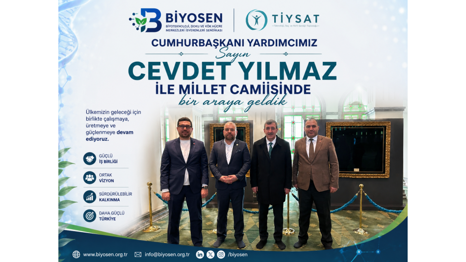 Tiysat - Biyosen Cumhurbaşkanı Yardımcımız Cevdet YILMAZ ile Millet Camisinde bir araya geldik.